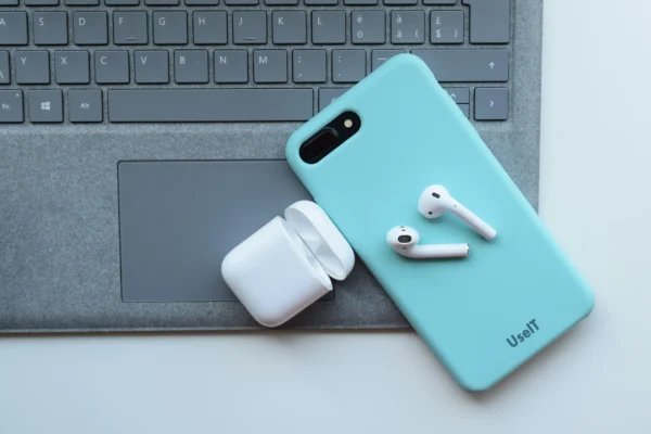 Coque Turquoise pour iPhone 7 Plus + AirPods